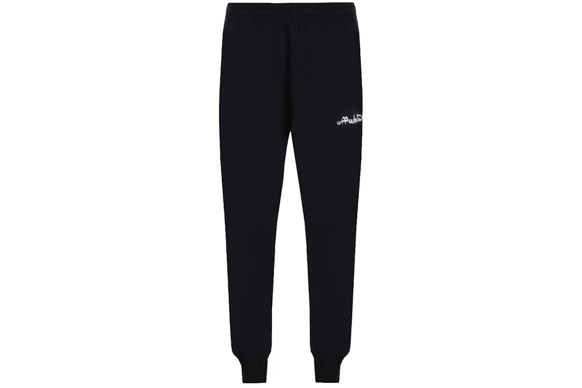 Off-White Script Logo Slim Cuff Sweatpants Black/White - FW22 - DE
