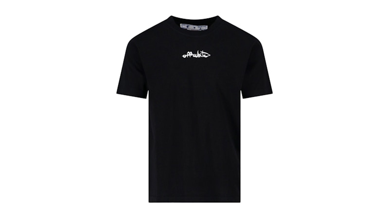 OFF-WHITE Script Logo Slim Fit T-Shirt Black