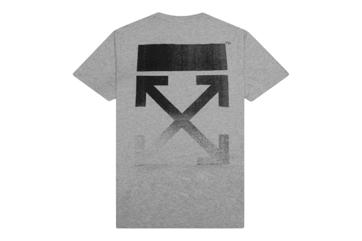 Pre-owned Off-white Slim Fit Degrade Arrows T-shirt Grey/black