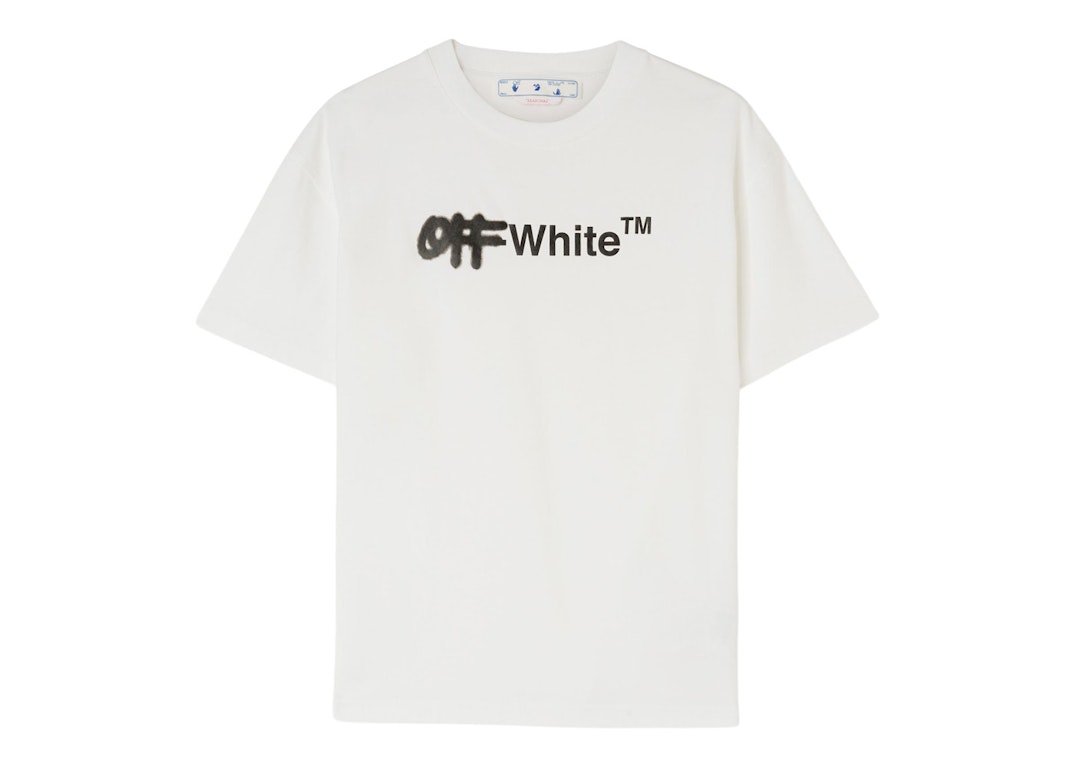 Pre-owned Off-white Spray Helv Casual Tee White/black