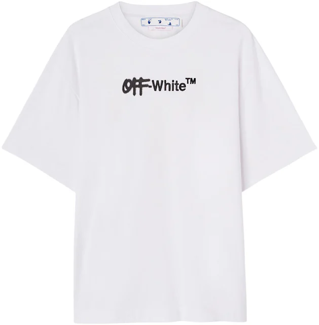 OFF-WHITE Spray Helv Over Skate S/S Tee White/Black Men's - FW22 - US