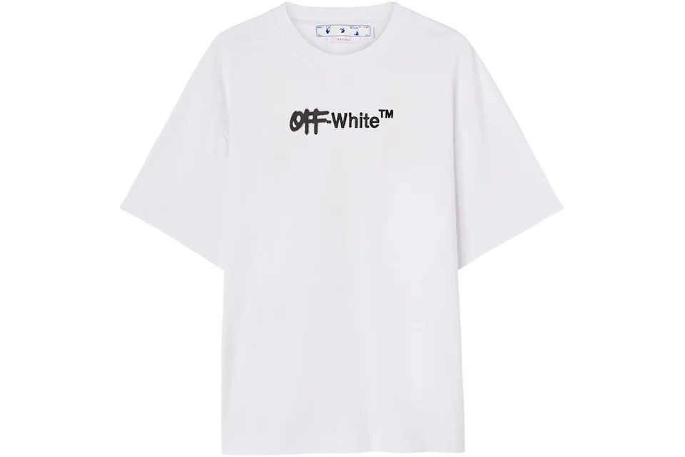 OFF-WHITE Spray Helv Over Skate S/S Tee White/Black Men's - FW22 - US