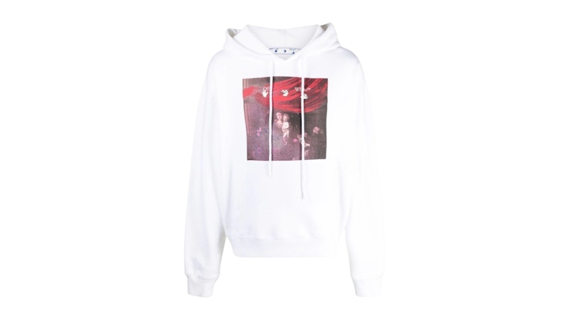 OFF-WHITE Sprayed Caravaggio Oversized Hoodie White 男装