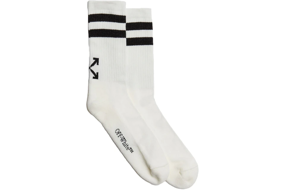 Off-White Striped Socks White/Black