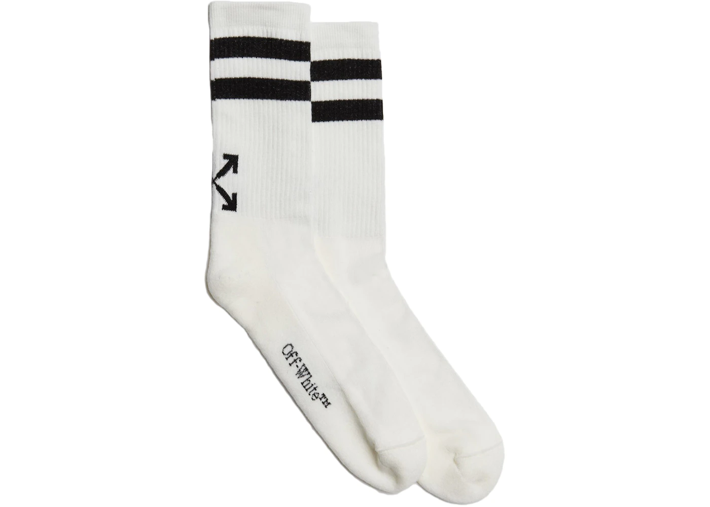 OFF-WHITE Striped Socks White/Black Men's - FW21 - US