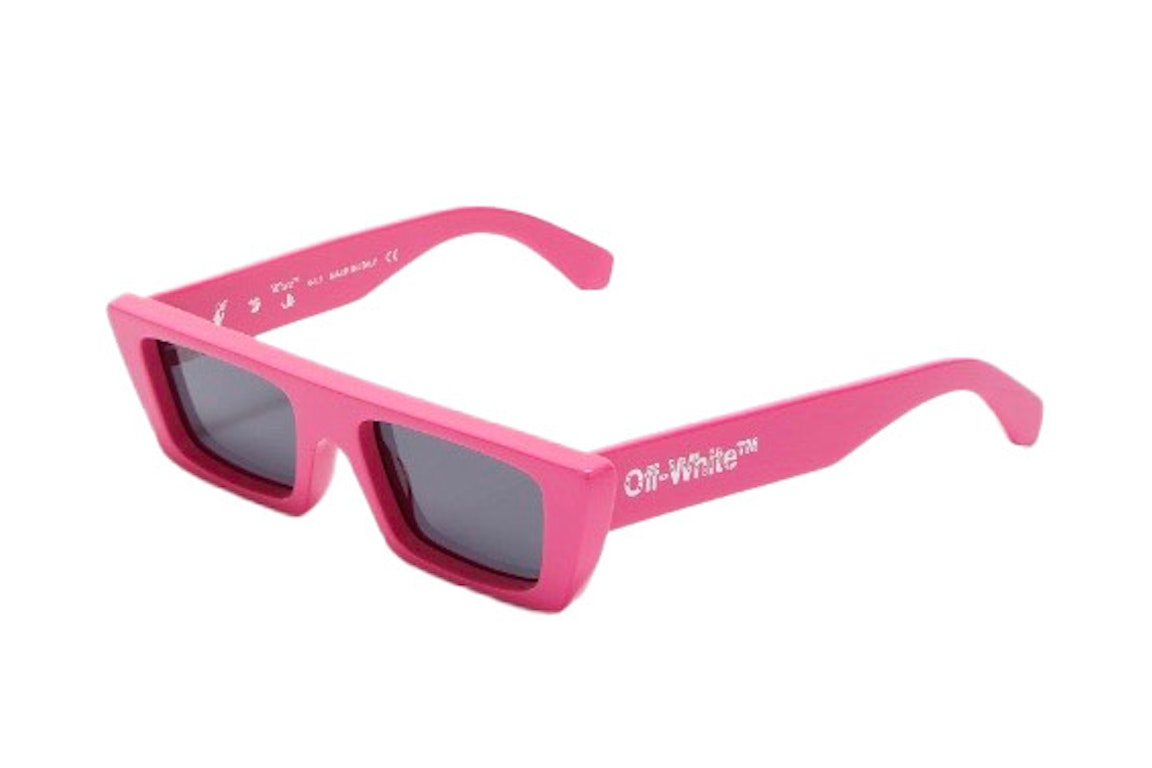 Pre-owned Off-white Sunglasses Marfa Rectangular Frame Pink/white (16527448)
