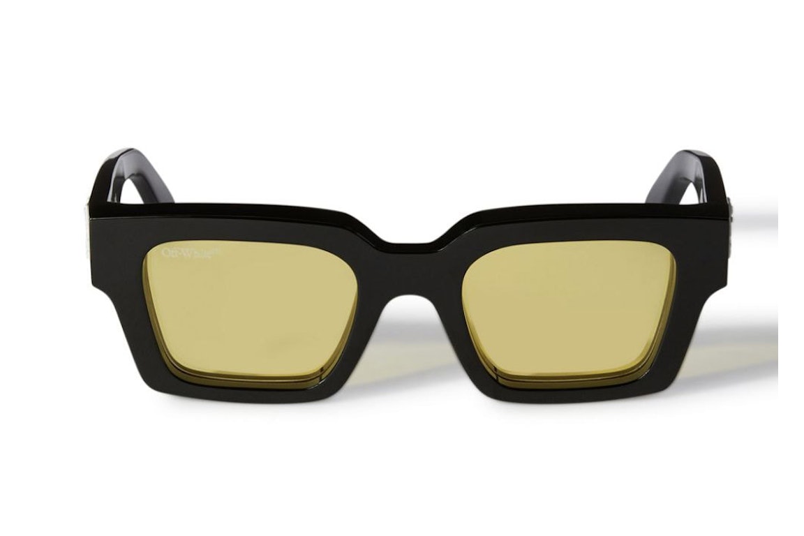 Pre-owned Off-white Sunglasses Virgil Rectangular Frame Black/yellow (19321709)
