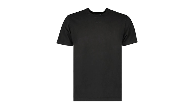 Pre-owned Off-white Men's Offwhite Super Moon Arrow Logo On Back Slim Fit T-shirt In Black