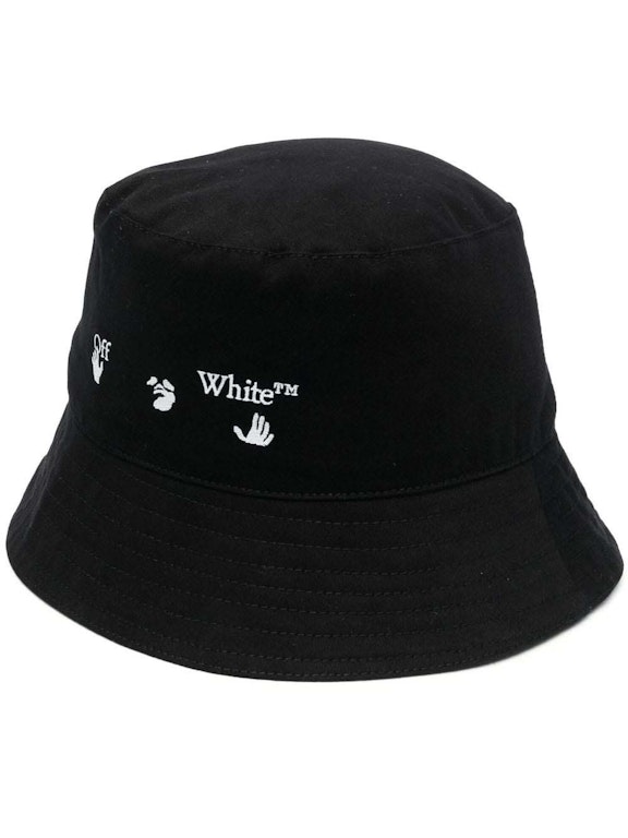 Pre-owned Off-white Swimming Man Bucket Hat Black/white