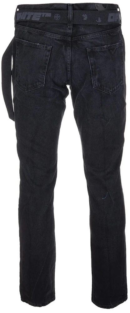 OFF-WHITE Tapered Belt Jeans Black Men's - FW22 - US
