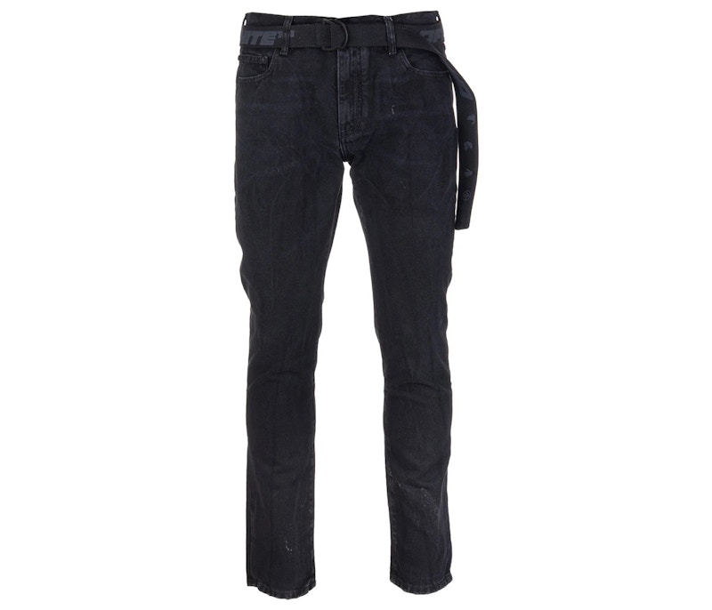 OFFWHITE Tapered Belt Jeans Black Men's FW22 US