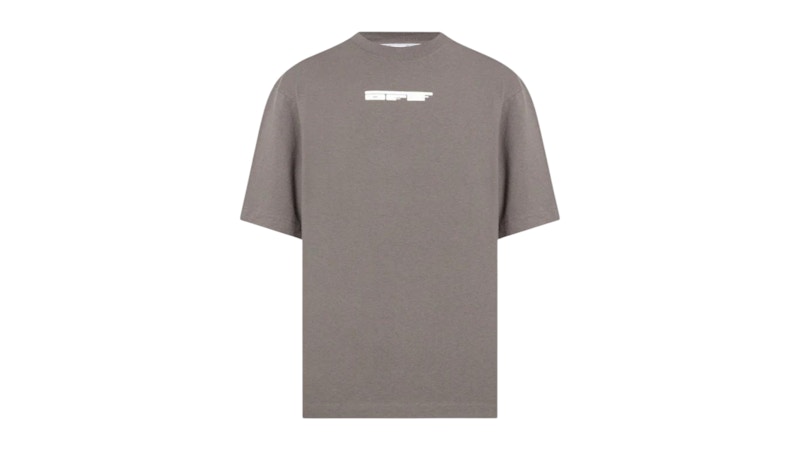 OFF-WHITE Teddy Arrow Logo Over Skate Fit Steel T-Shirt Grey