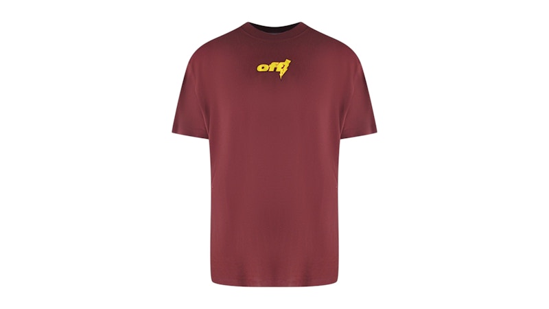 OFF-WHITE Thunder Stable Oversized Fit T-Shirt Red Men's