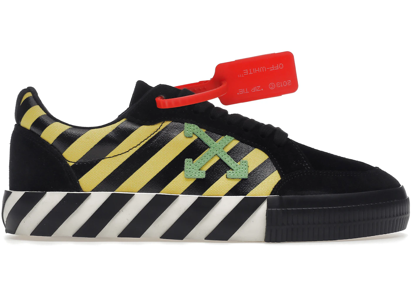 OFF-WHITE Vulc Low Black Yellow Green Men's OMIA085E19C210476040