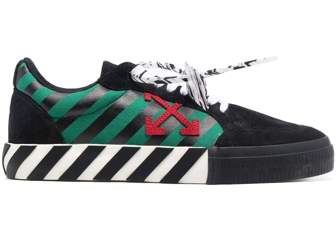 Pre-owned Off-white Vulc Low Green Black In Green/black/white