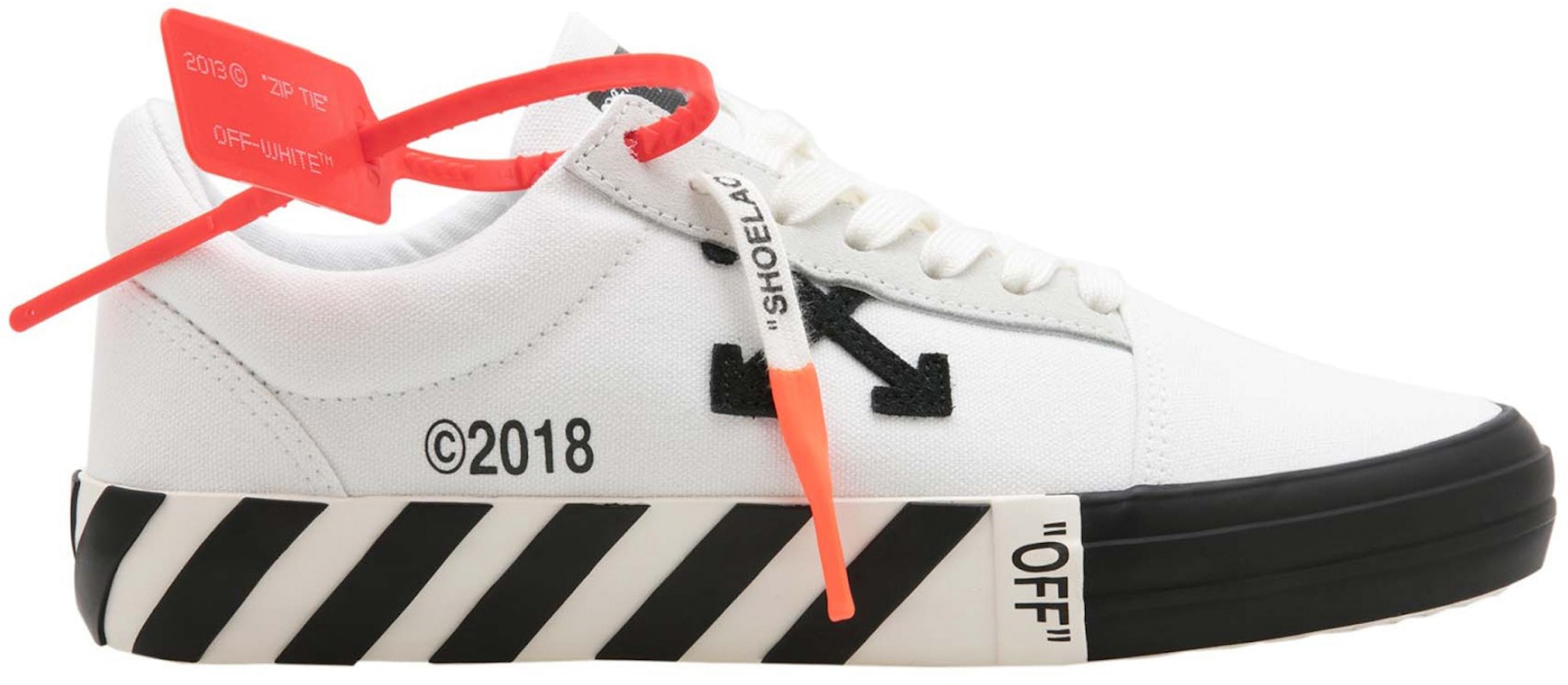 OFF-WHITE Vulc Low Top White Black (Updated Stripes) (W ...