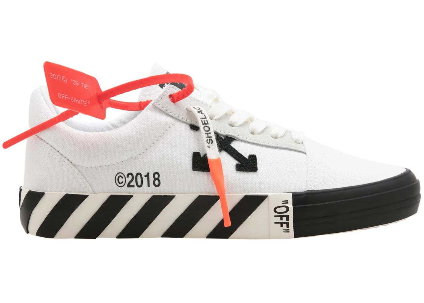 OFF-WHITE Vulc Low Top White Black (Updated Stripes) (Women's ...