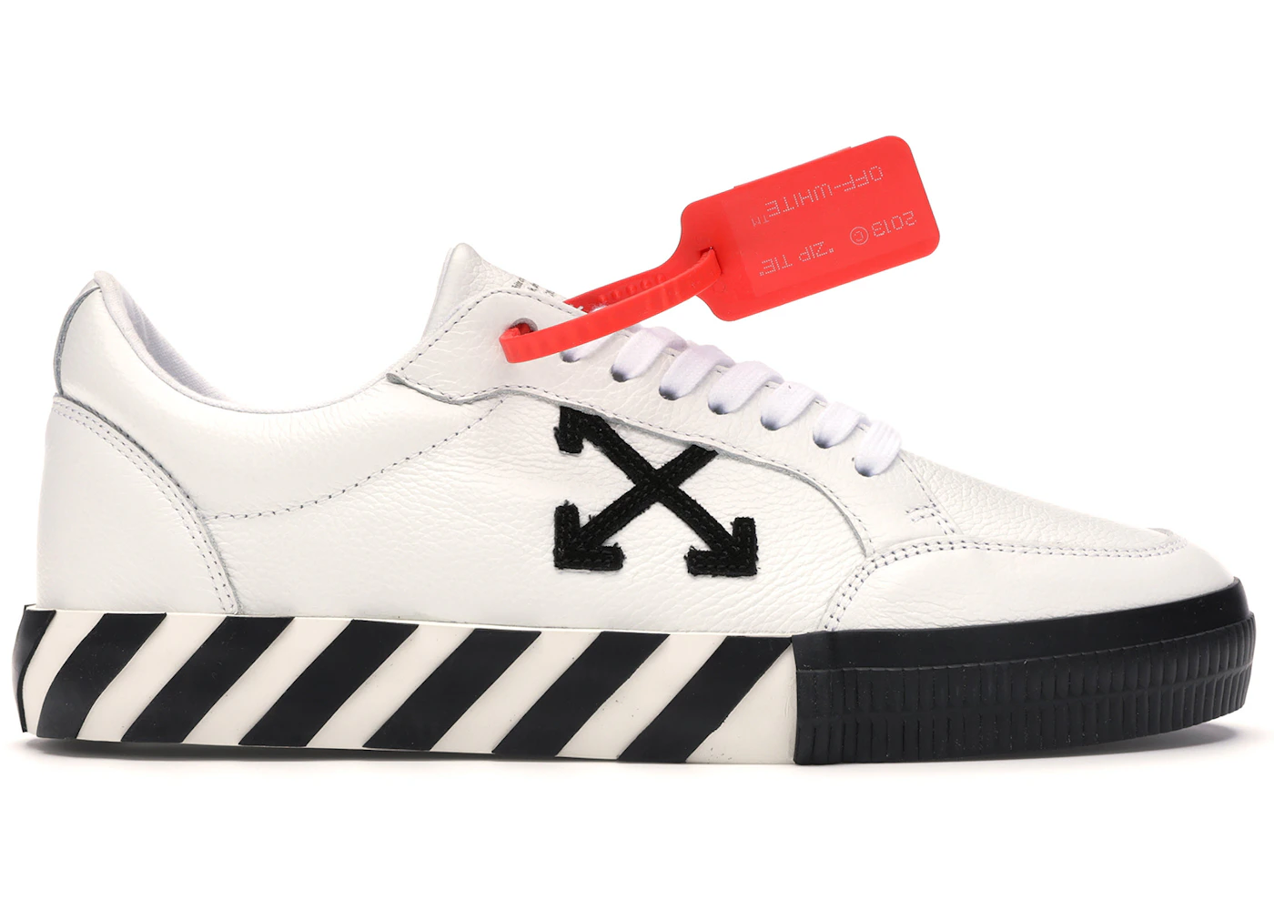 OFF-WHITE Vulc Low White Leather FW19 Men's OMIA085F19D680010110