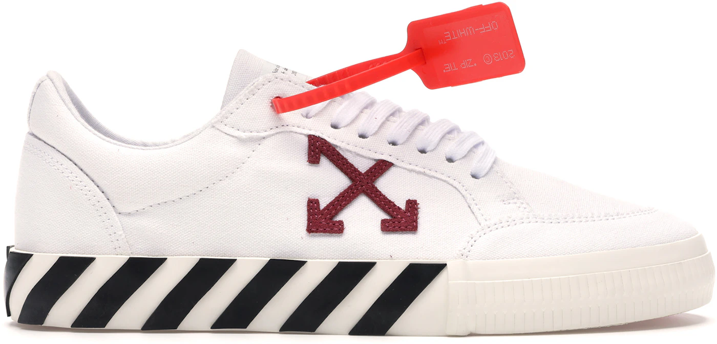 Off-White, Shoes, Offwhite Co Virgil Abloh Low Vulcanized White Violet  Sneaker
