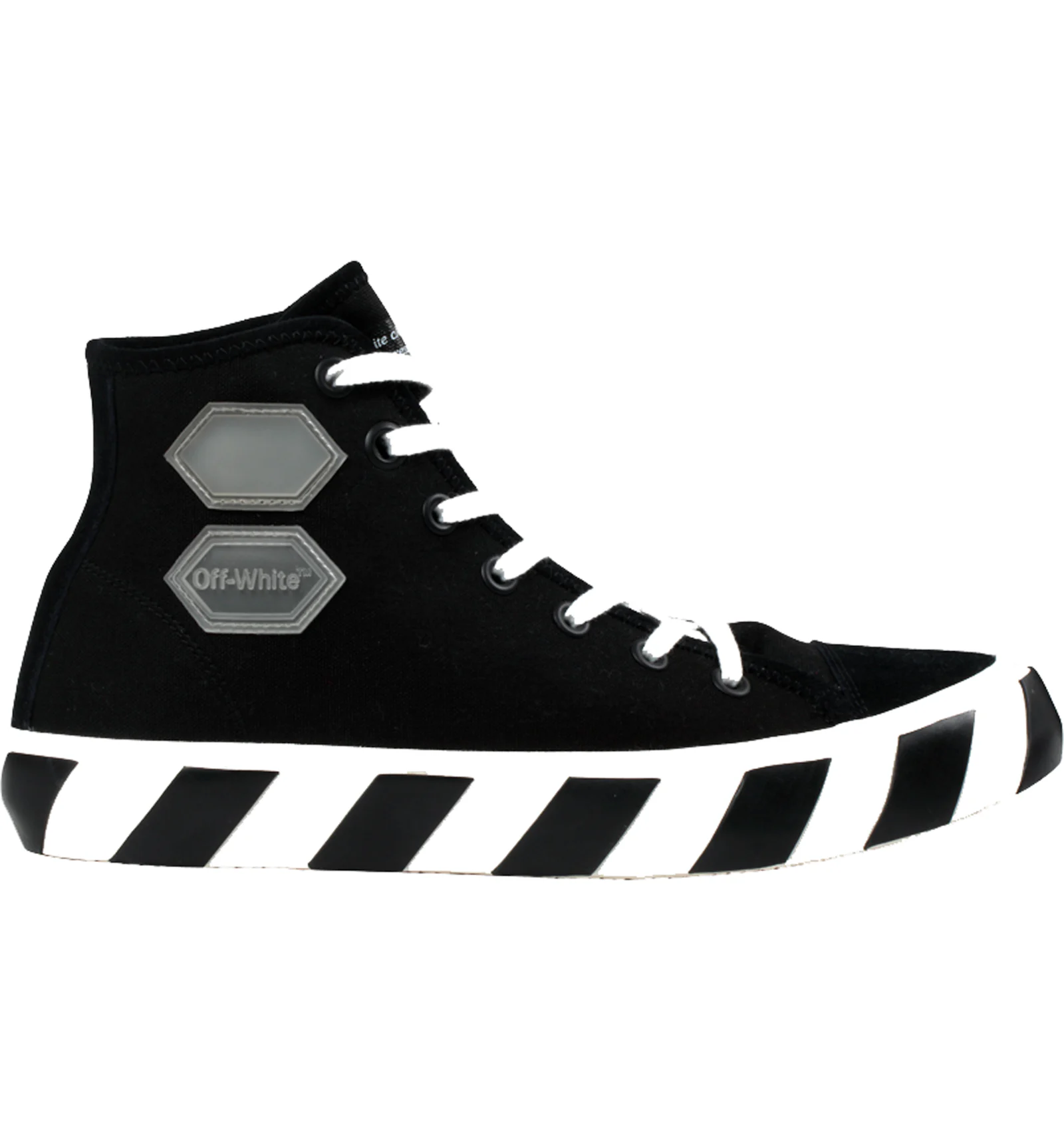 OFF WHITE Vulcanized Hi Black Striped
