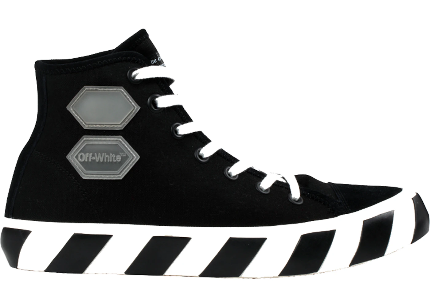 Off white striped vulcanized best sale
