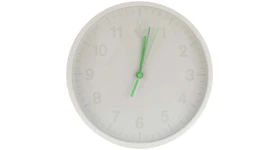 Off-White Wall Clock White/Green Fluo