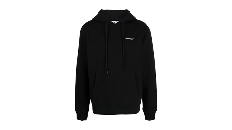 OFF-WHITE Wave Outline Diag Design Hoodie Black Men's - FW24