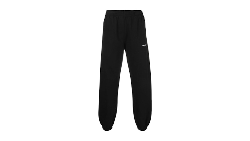 OFF-WHITE Wave Outline Diag Design Sweatpants Black Men's