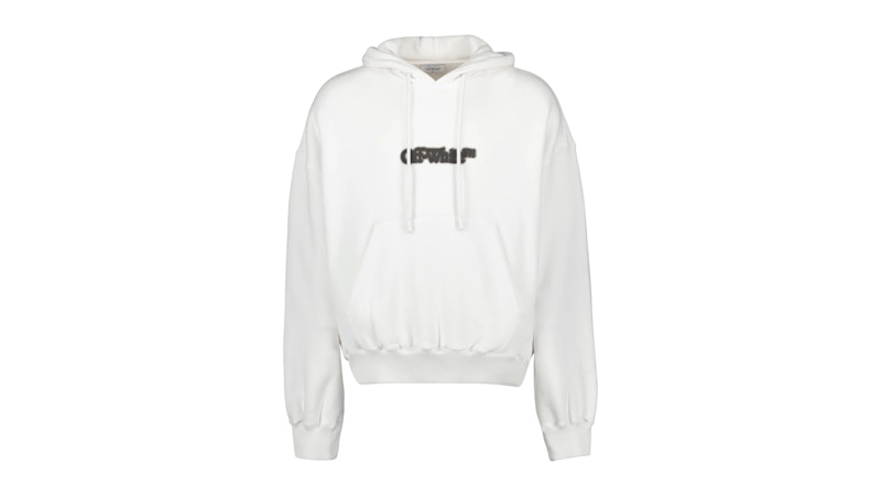 OFF-WHITE Wave Outline Diag Slim Hoodie Melange Grey Men's - GB