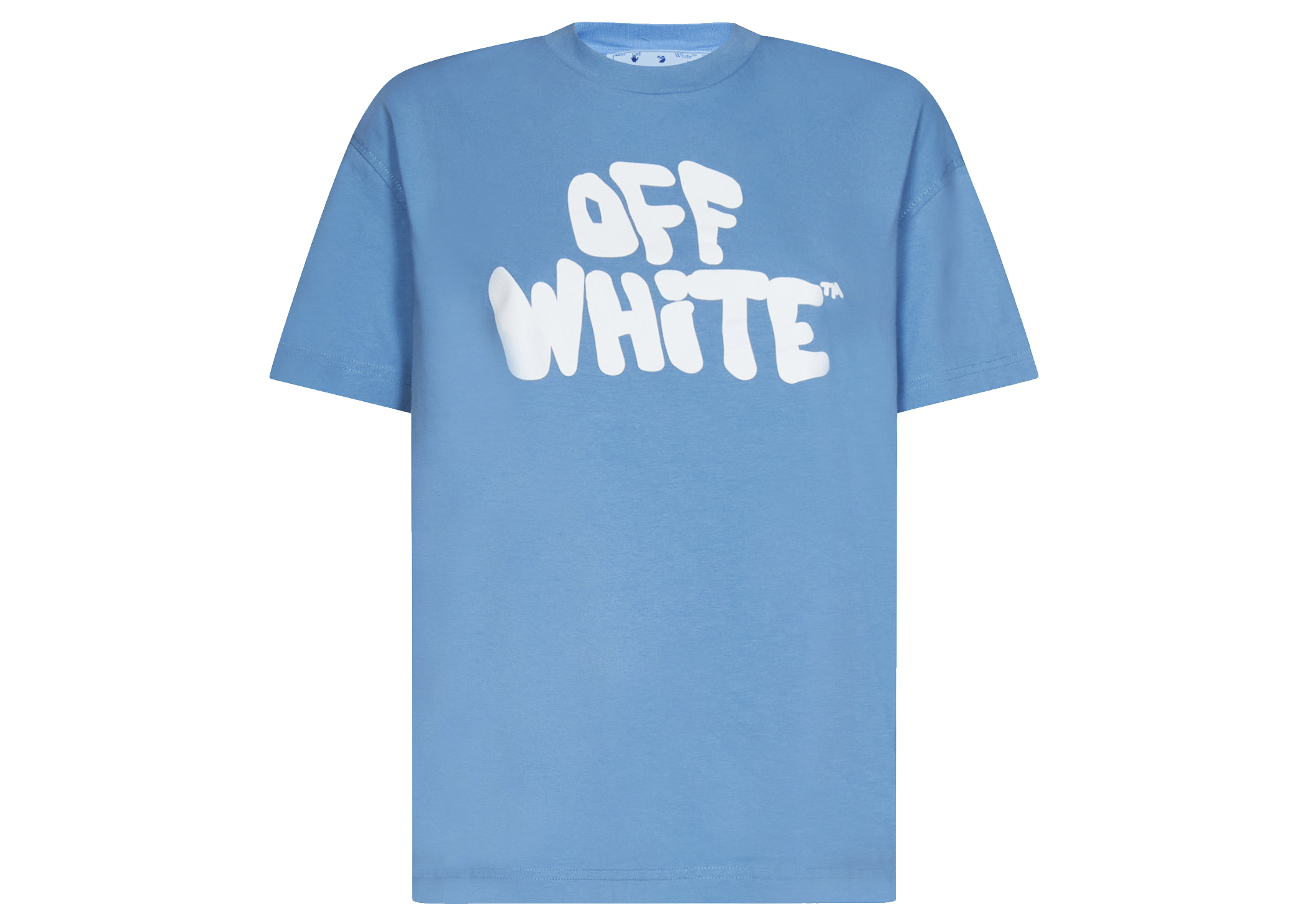 OFF-WHITE Women's 70s Type Logo Casual S/S T-shirt Light Blue 