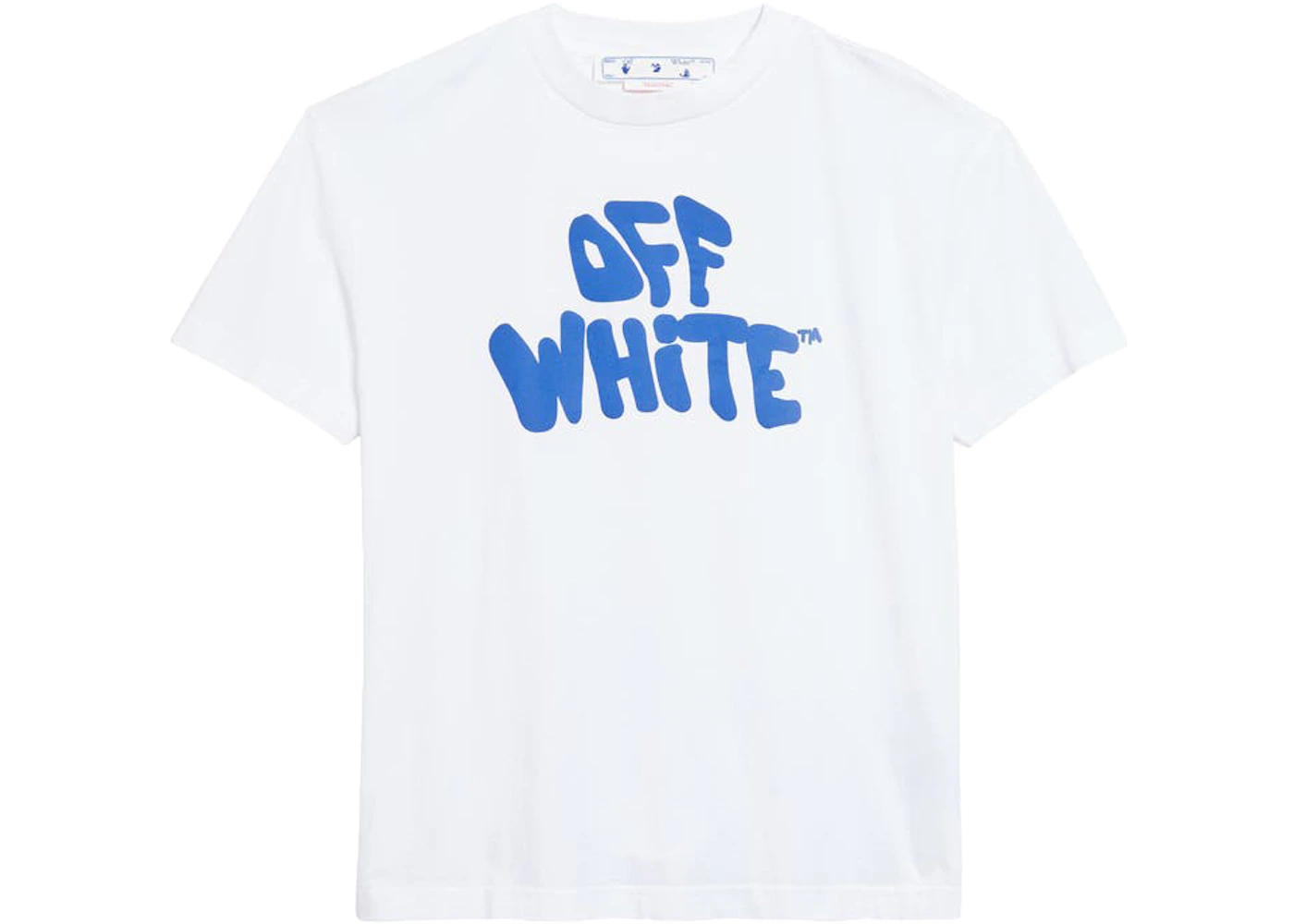 OFF-WHITE Women's 70s Type Logo Casual S/S T-shirt White/Blue - SS23 - US