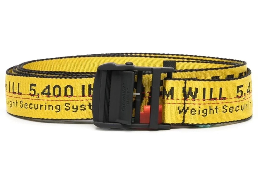 Pre-owned Off-white Women's Classic Industrial Belt Yellow/black