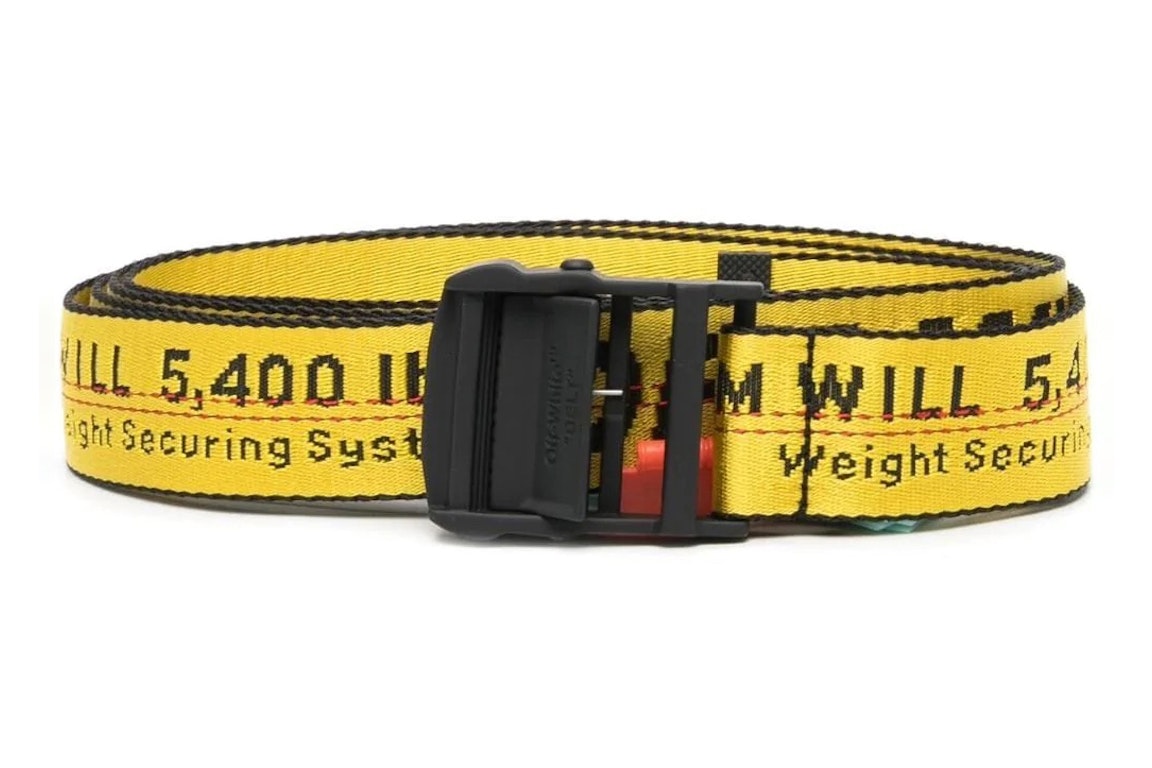Pre-owned Off-white Women's Classic Industrial Belt Yellow/black
