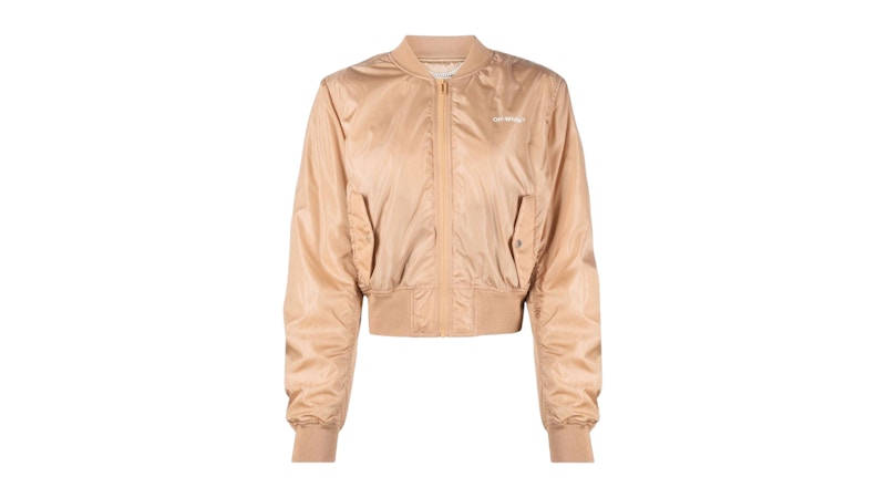 Pre-owned Off-white Offwhite Women's Diag Light Jacket In Brown