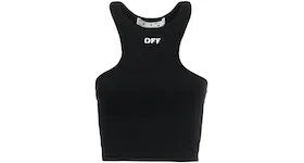 OFF-WHITE Women's Off Stamp Ribbed Rowing Top Black/White