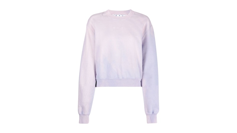 Pre-owned Off-white Offwhite Women's Laundry Sweatshirt In Purple