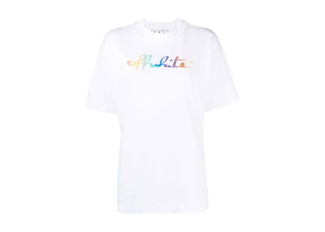Pre-owned Off-white Women's Rainbow Tomboy T-shirt White/multi