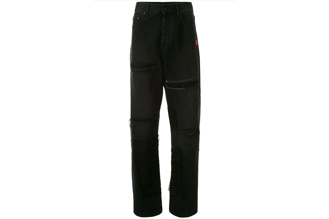 Pre-owned Off-white X Ev Bravado 90s' Baggy Fit Jeans Black