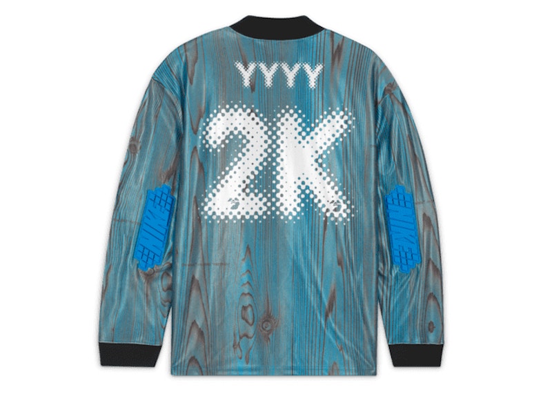 OFF-WHITE x Nike 001 Soccer Jersey Blue Men's - FW22 - US