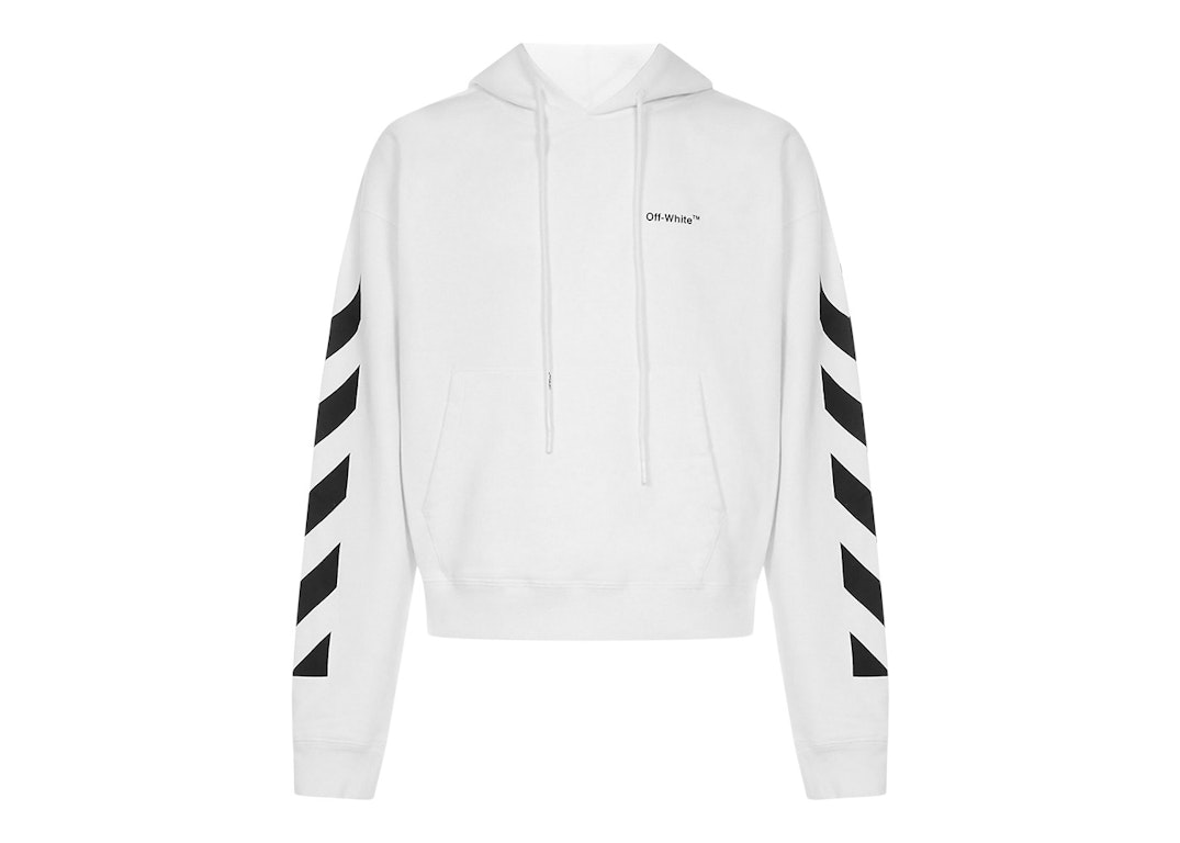 Pre-owned Off-white Diagonal Helvetica Oversized Hoodie White/black
