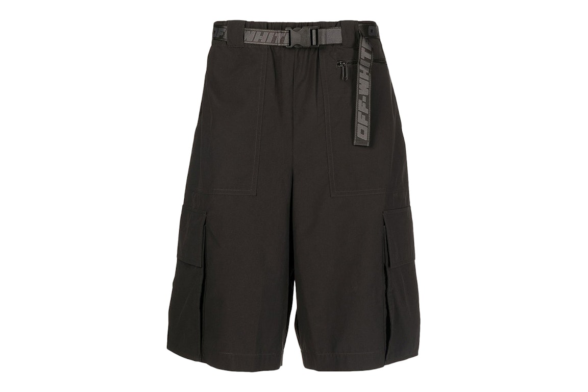 Pre-owned Off-white Industrial Belt Cargo Shorts Black
