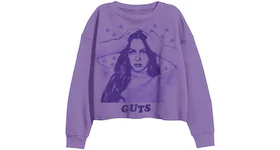 Olivia Rodrigo Cropped Crew Fleece Sweatshirt Purple