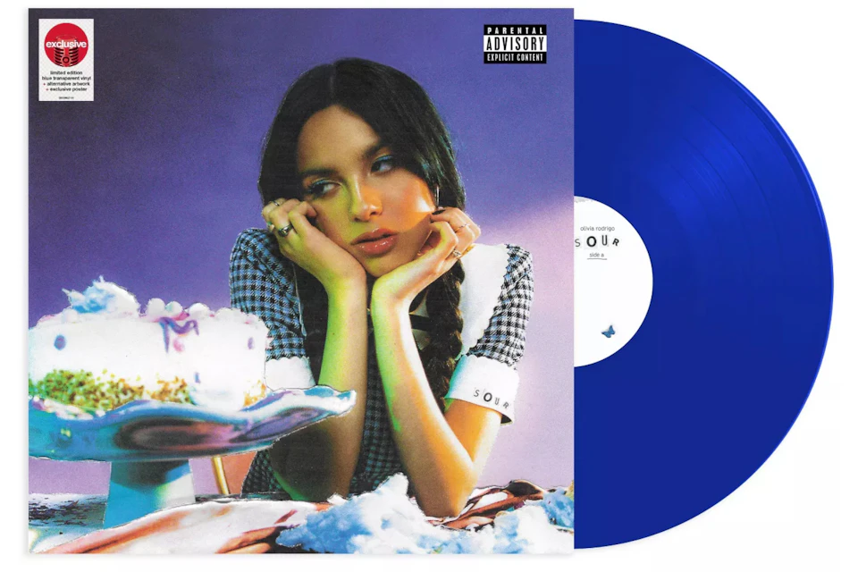 Olivia Rodrigo Sour Target Exclusive LP Vinyl Transparent Blue