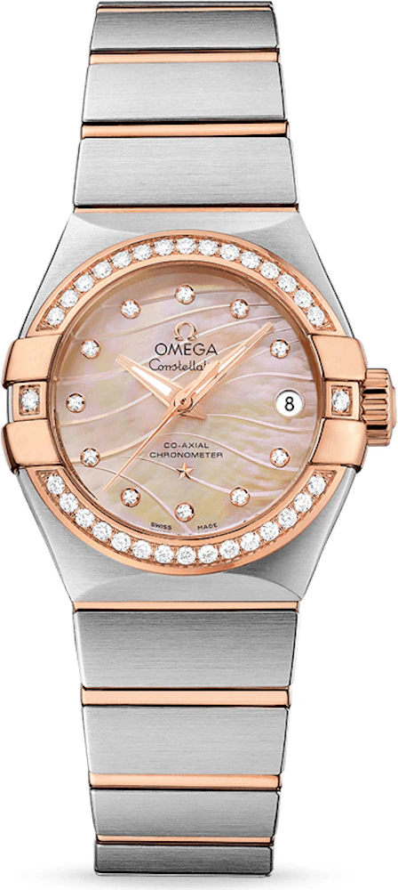 Omega Constellation Co-Axial 123.25.27.20.57.003 27mm in Steel/Rose ...