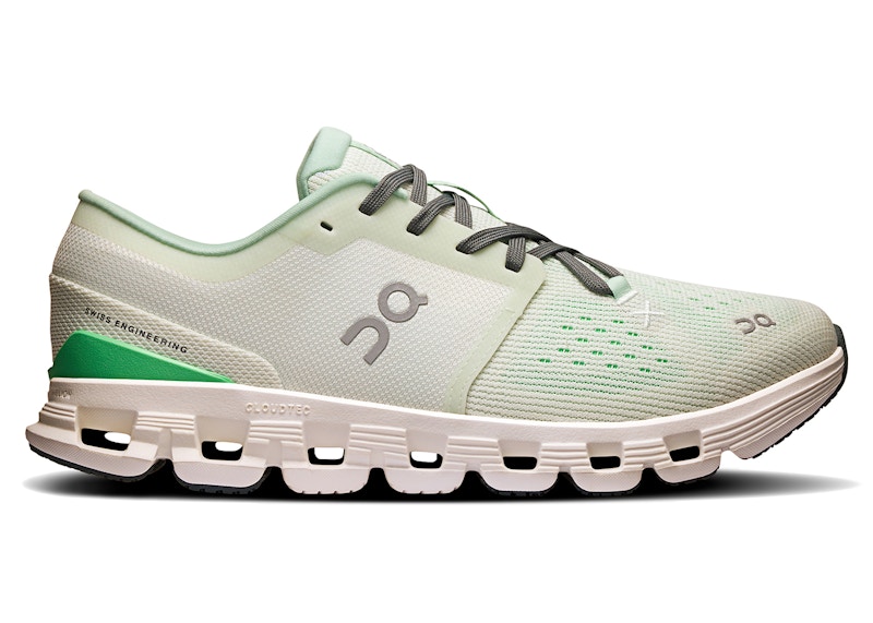 Pre-owned On Running Cloud X 4 (women's) Sneakers In Aloe/heydew