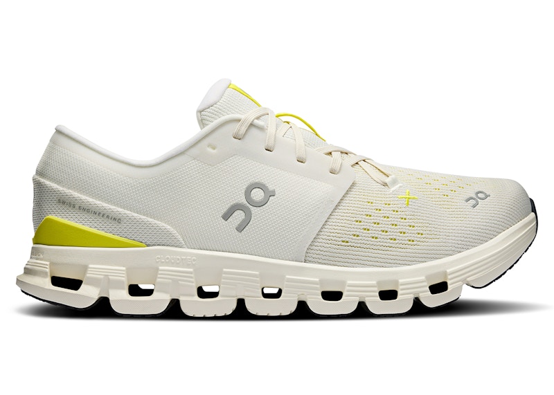 Pre-owned On Men's Running Cloud X 4 Sneakers In Ivory/lime