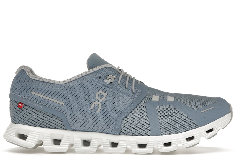 Pre-owned On Men's Running Cloud 5 Sneakers In Chambray/white