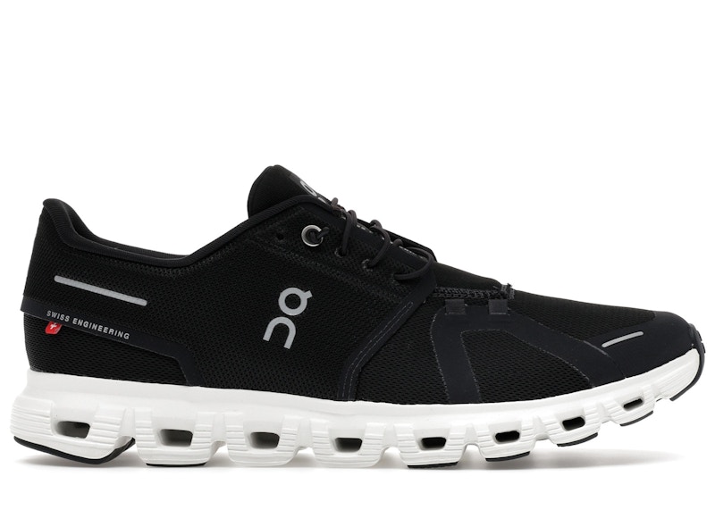 Men's On Running Cloud 6 Sneakers in White/Black