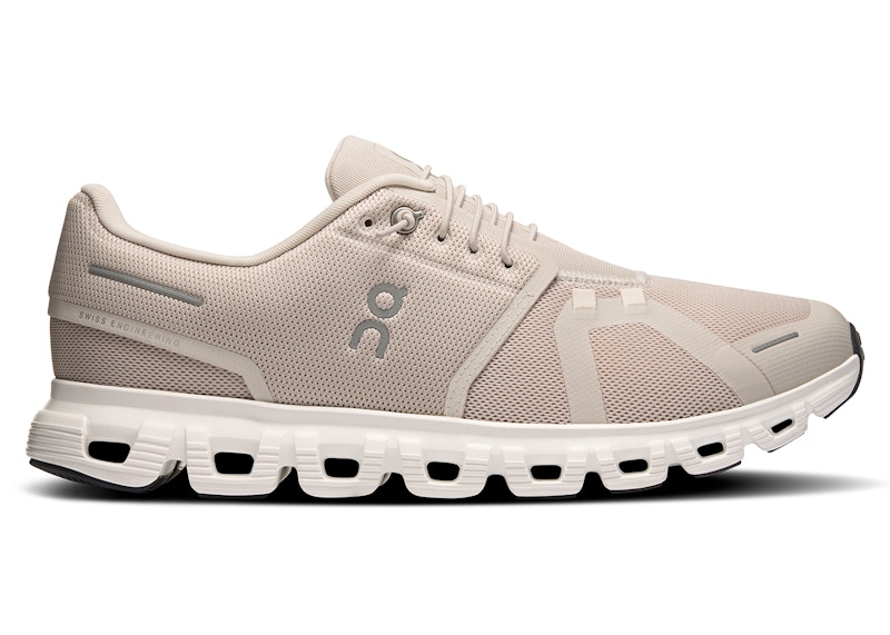 Pre-owned On Men's Running Cloud 6 Sneakers In Pearl/white