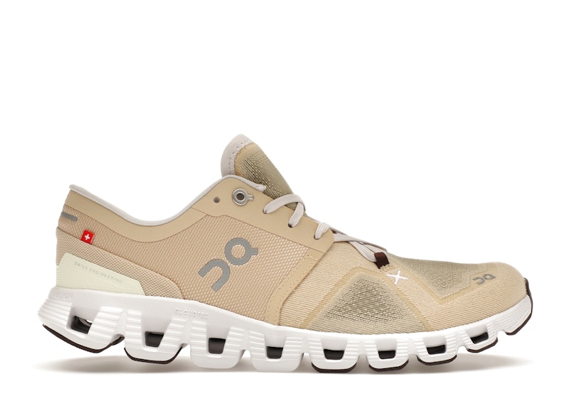 Pre-owned On Running Cloud X 3 (women's) Sneakers In Savannah/frost